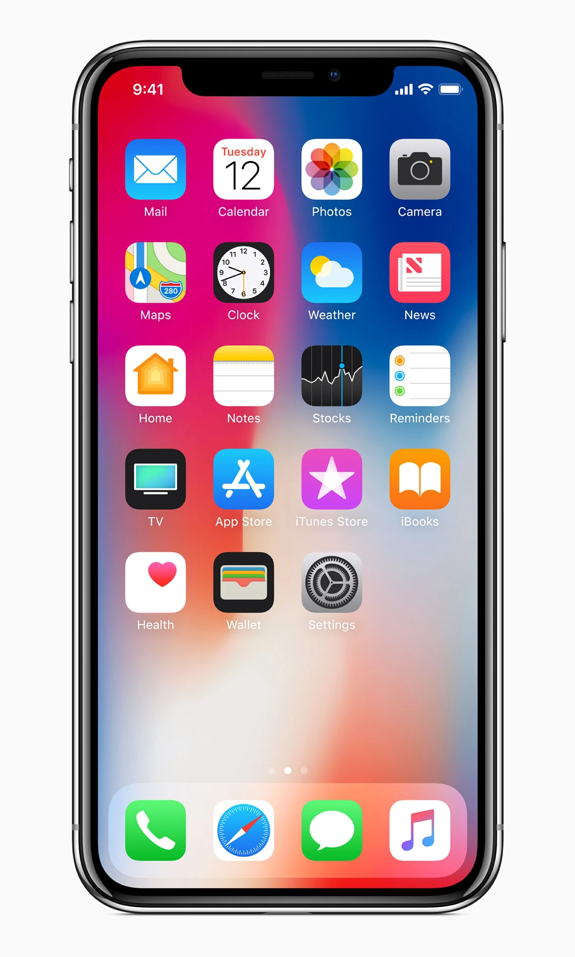 iPhone X — Home Screen