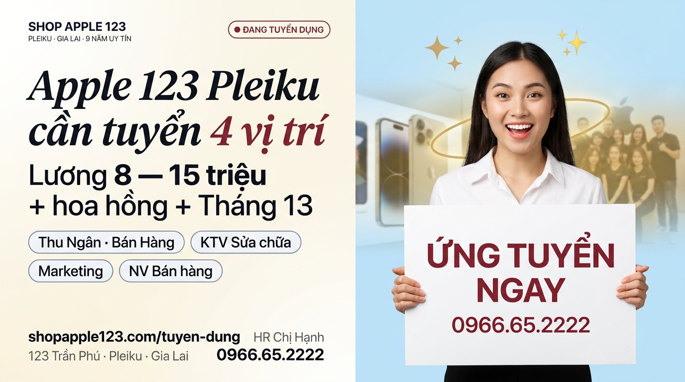 Fanpage Shop Apple 123 Pleiku trên Facebook